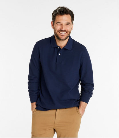 Men's Premium Double L® Polo, Long-Sleeve Without Pocket L.L.Bean Essential