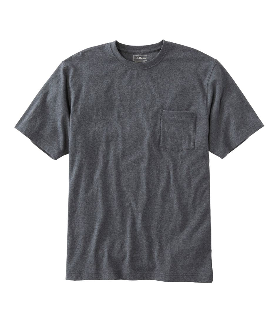Men's Carefree Unshrinkable Tee with Pocket, Traditional Fit L.L.Bean Value