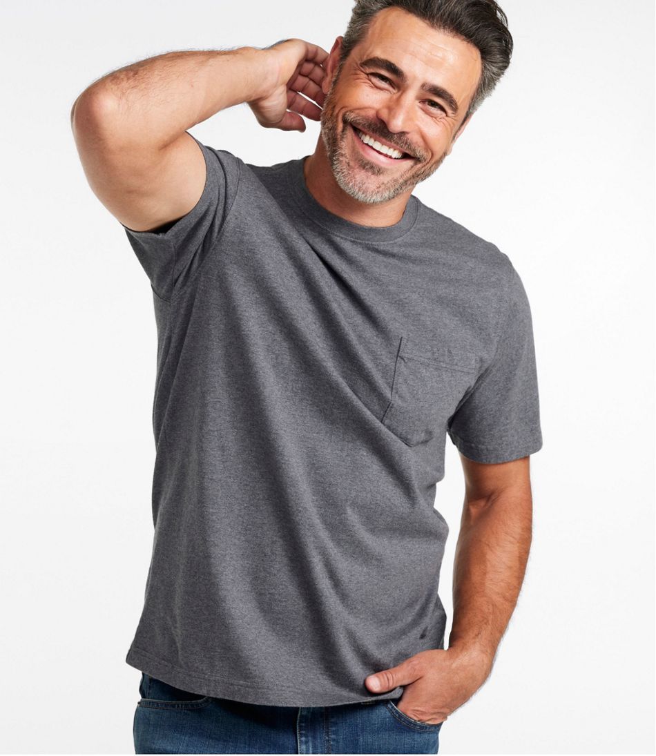 Men's Carefree Unshrinkable Tee with Pocket, Traditional Fit L.L.Bean Value