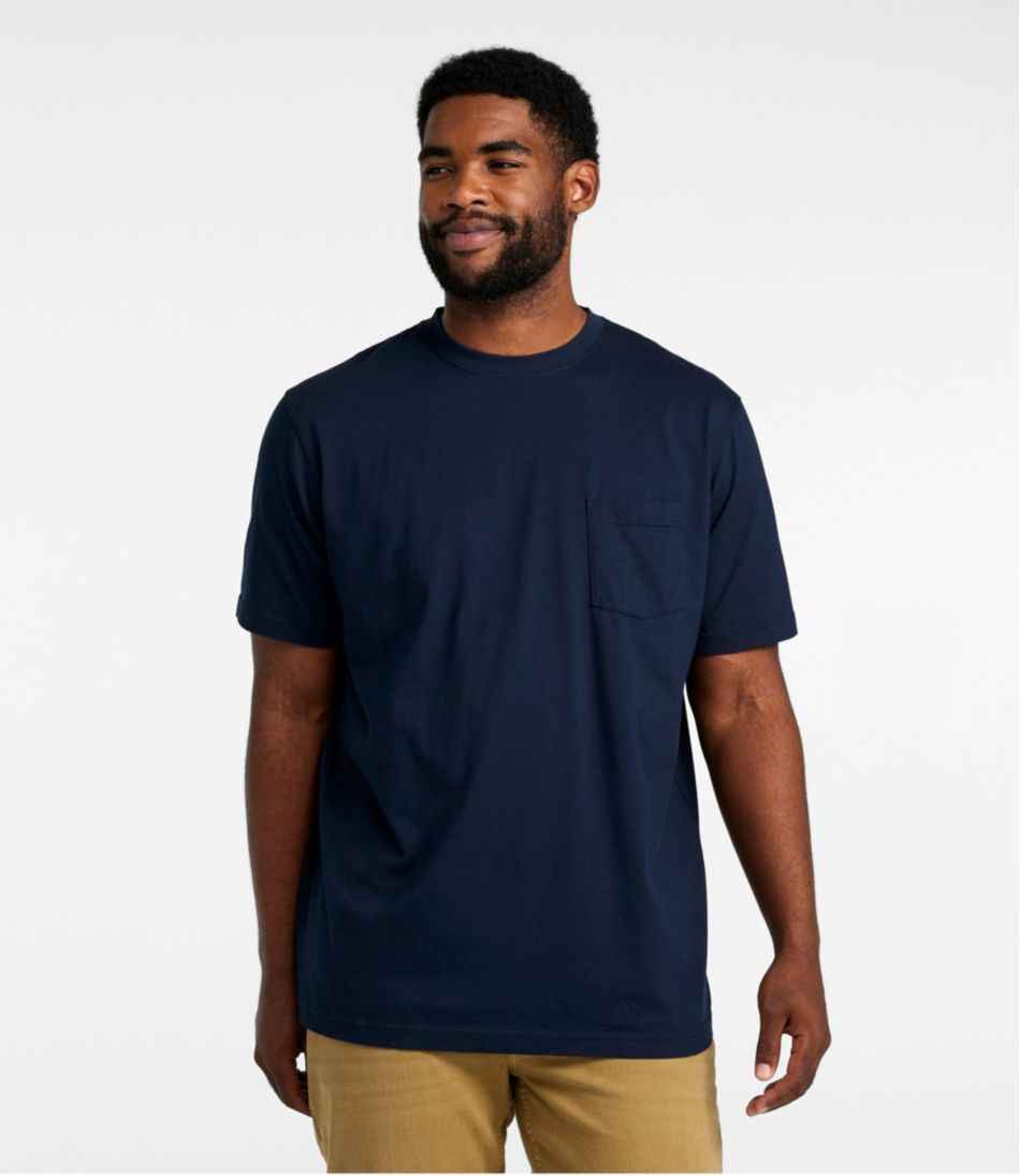 Men's Carefree Unshrinkable Tee with Pocket, Traditional Fit L.L.Bean Value