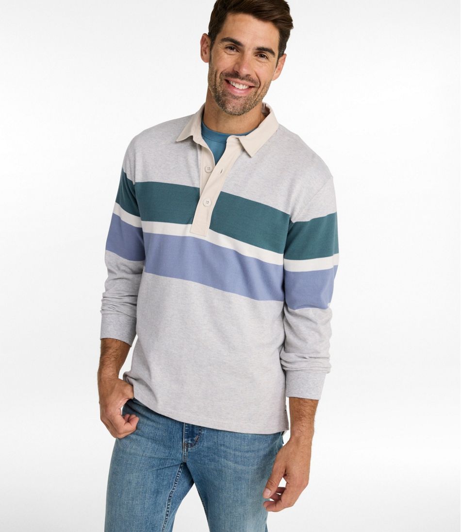 Men's Bean's Vintage Soft Rugby, Chest Stripe L.L.Bean Value