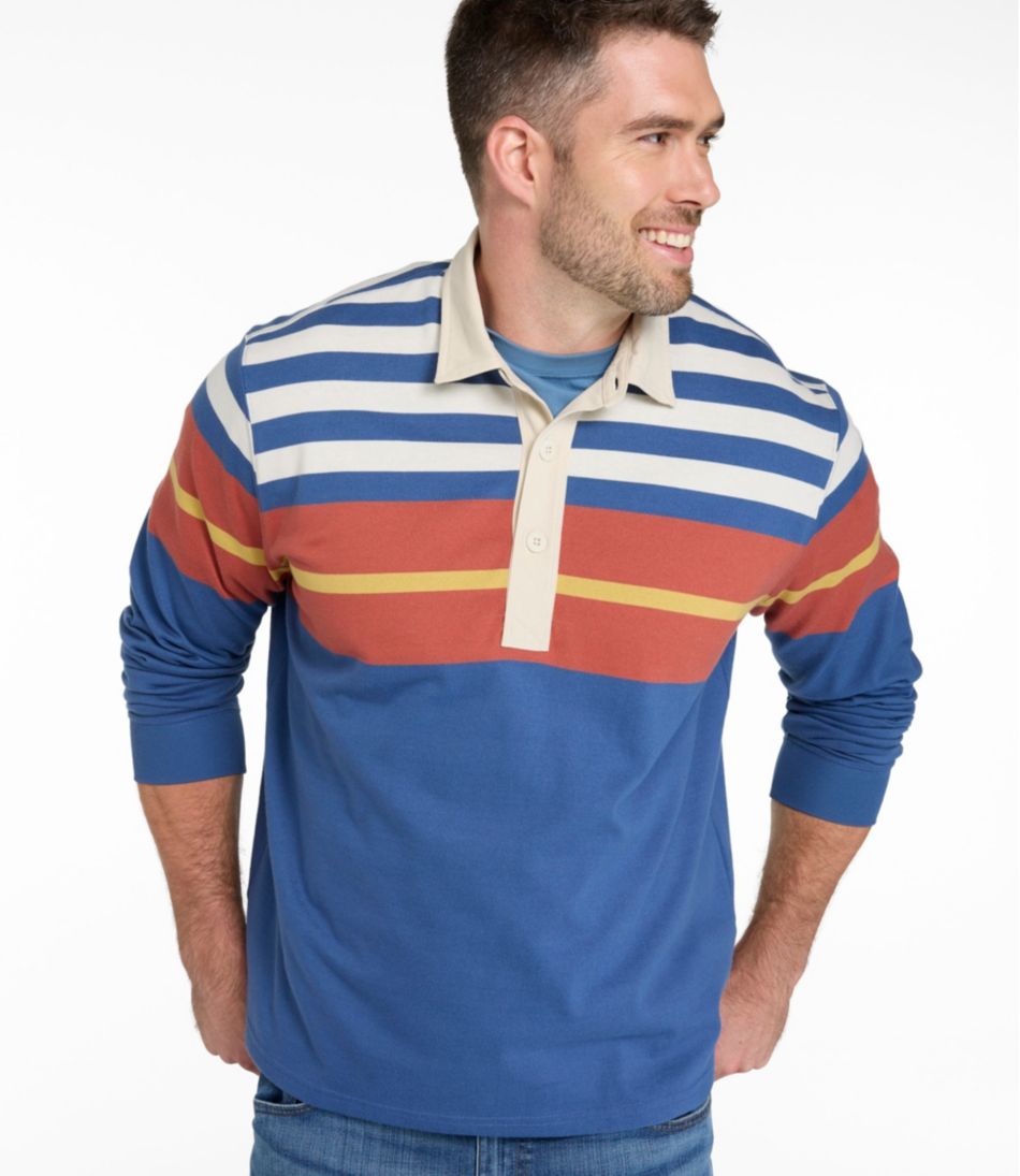 Men's Bean's Vintage Soft Rugby, Chest Stripe L.L.Bean Value