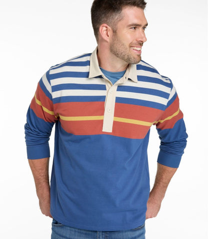 Men's Bean's Vintage Soft Rugby, Chest Stripe L.L.Bean Value