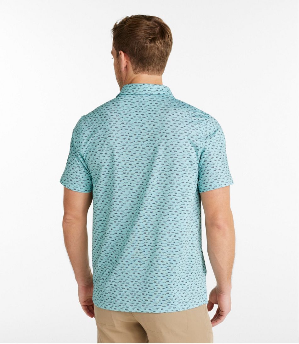 Men's Comfort Stretch Performance® Party Polo, Slightly Fitted, Short-Sleeve, Print L.L.Bean Classic