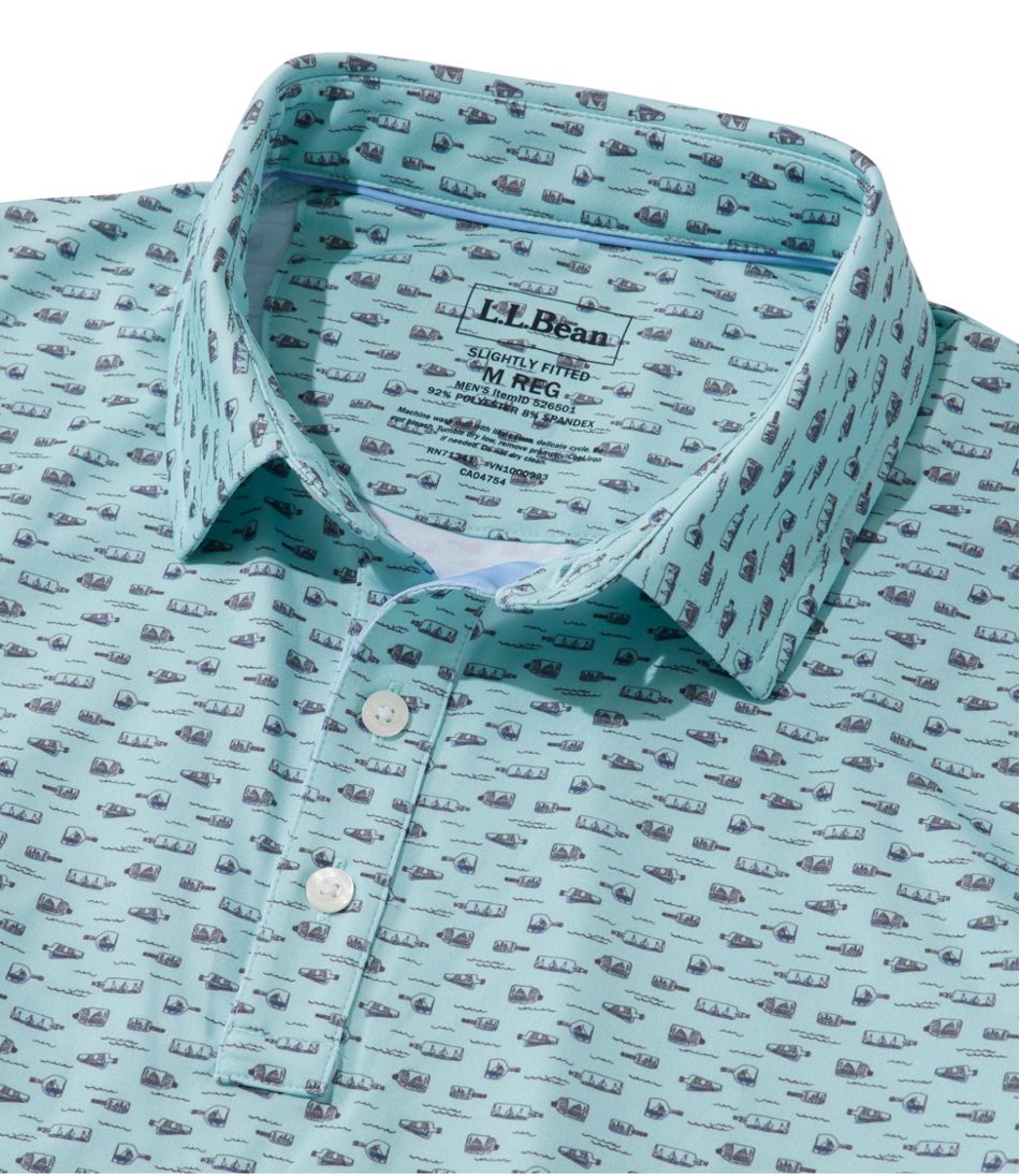 Men's Comfort Stretch Performance® Party Polo, Slightly Fitted, Short-Sleeve, Print L.L.Bean Classic