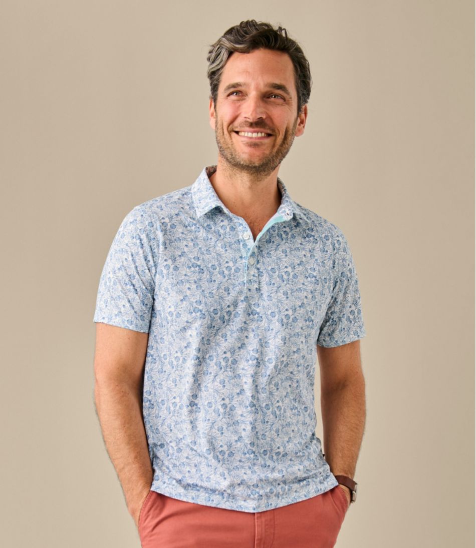 Men's Comfort Stretch Performance® Party Polo, Slightly Fitted, Short-Sleeve, Print L.L.Bean Classic