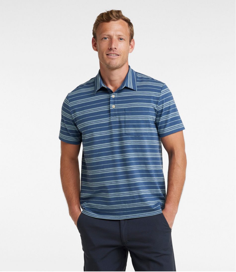 Men's Lakewashed Performance Polo, Short-Sleeve, Stripe L.L.Bean Popular