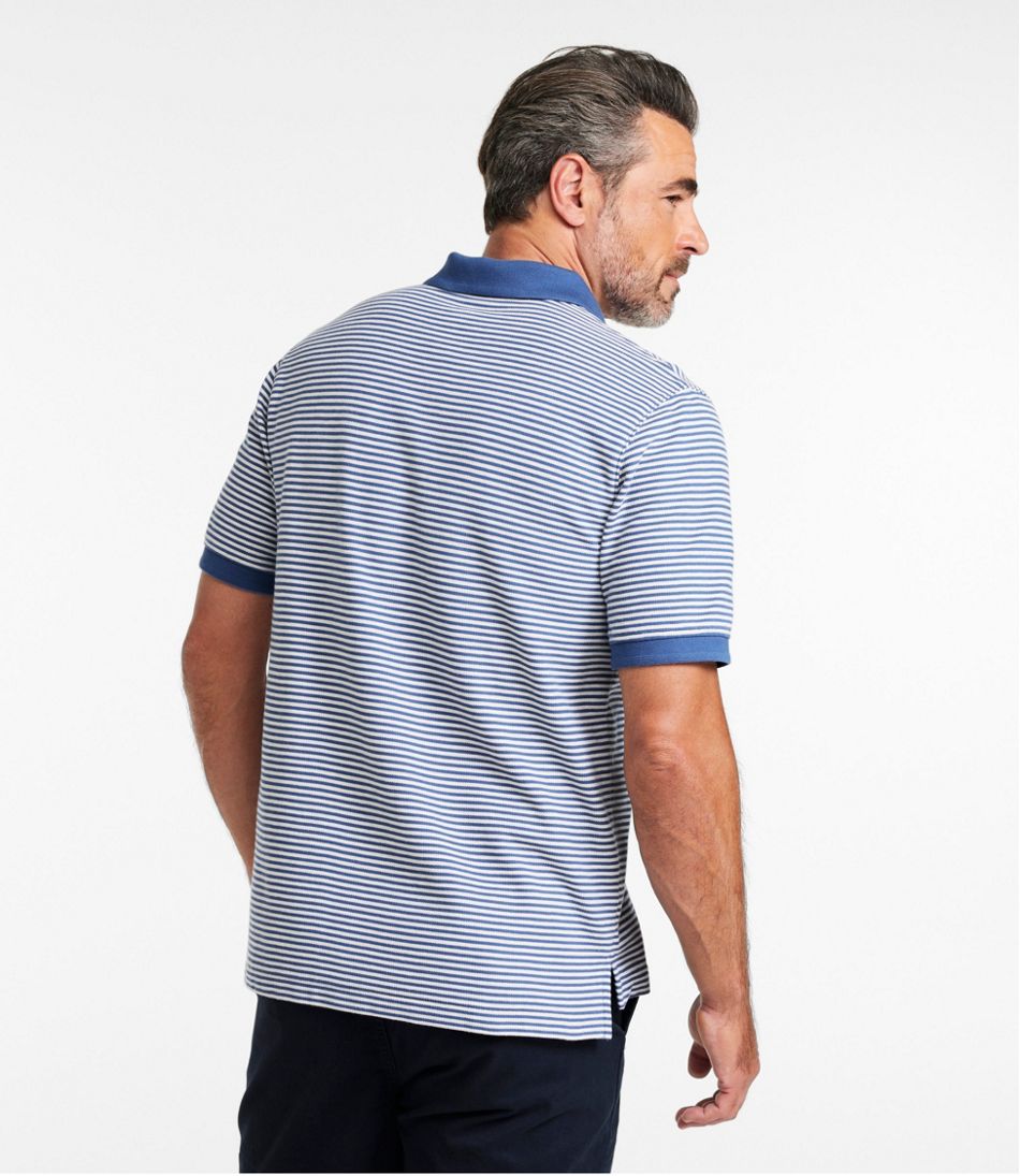 Men's Premium Double L® Polo, Banded Short-Sleeve Without Pocket Stripe L.L.Bean New