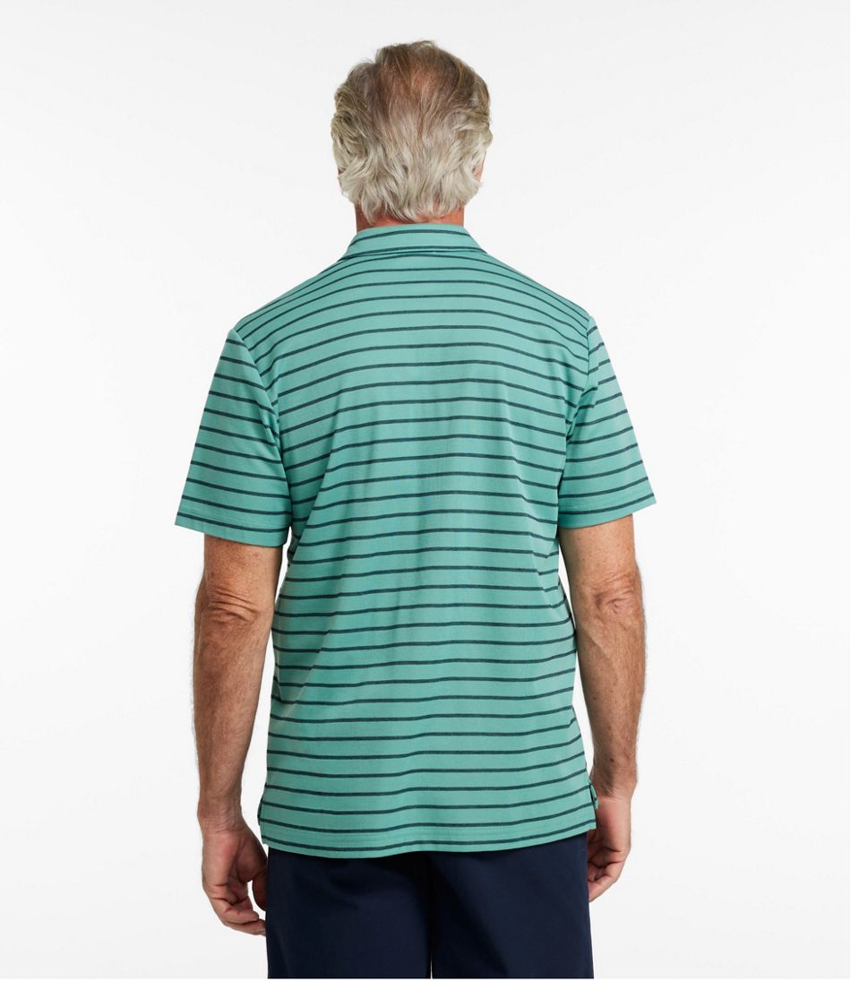 Men's Comfort Stretch Performance® Polo, Short-Sleeve, Slightly Fitted, Stripe L.L.Bean Essential