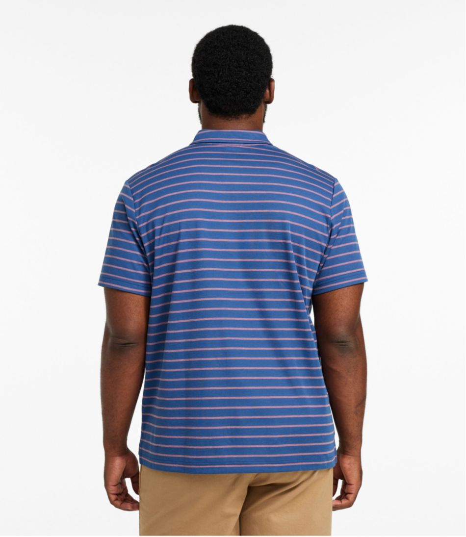 Men's Comfort Stretch Performance® Polo, Short-Sleeve, Slightly Fitted, Stripe L.L.Bean Essential