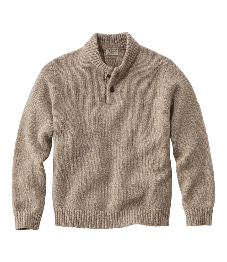 Men's L.L.Bean Classic Ragg Wool Sweater, Henley L.L.Bean Recommended