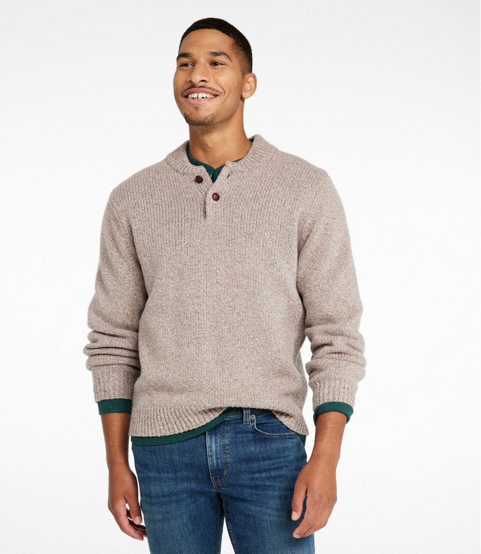 Men's L.L.Bean Classic Ragg Wool Sweater, Henley L.L.Bean Recommended