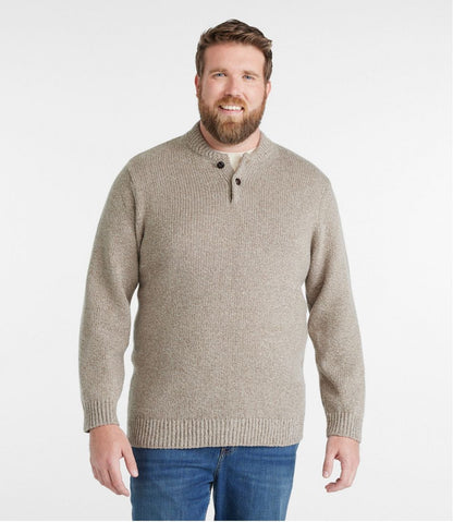 Men's L.L.Bean Classic Ragg Wool Sweater, Henley L.L.Bean Recommended
