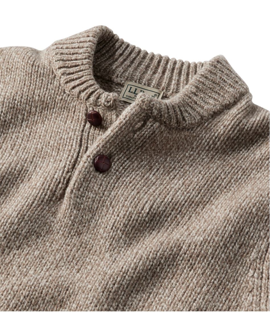 Men's L.L.Bean Classic Ragg Wool Sweater, Henley L.L.Bean Recommended
