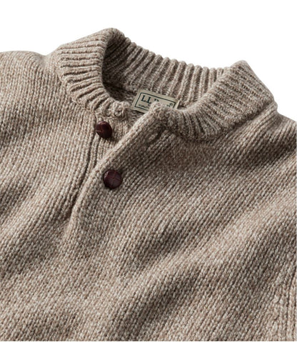 Men's L.L.Bean Classic Ragg Wool Sweater, Henley L.L.Bean Recommended
