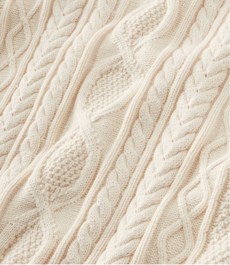 Men's Bean's Heritage Soft Cotton Fisherman Sweater, Button-Mock L.L.Bean Featured