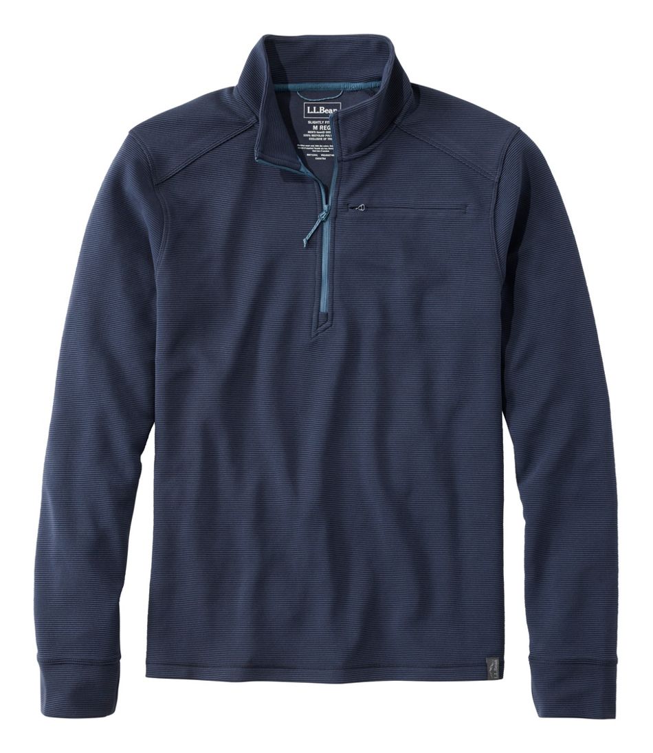Men's VentureStretch Ottoman-Rib Pullover, Quarter-Zip L.L.Bean Essential