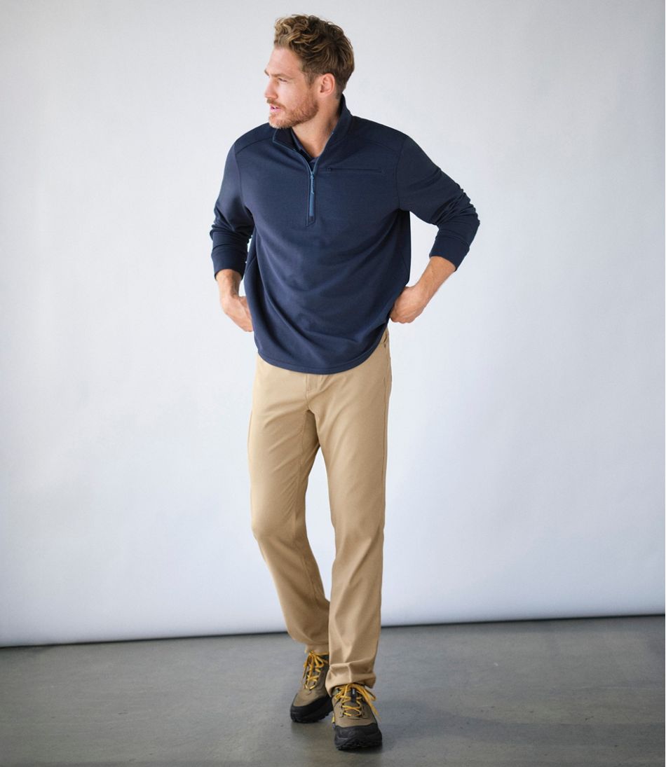 Men's VentureStretch Ottoman-Rib Pullover, Quarter-Zip L.L.Bean Essential