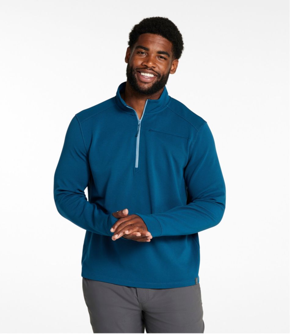 Men's VentureStretch Ottoman-Rib Pullover, Quarter-Zip L.L.Bean Essential