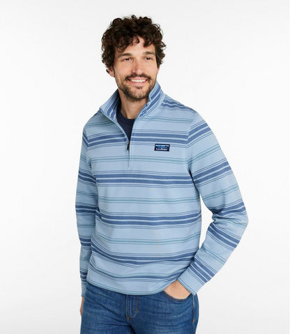 Men's Comfort Stretch Performance® Piqué, Quarter-Zip Pullover, Stripe L.L.Bean Value