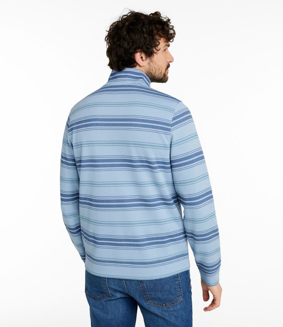 Men's Comfort Stretch Performance® Piqué, Quarter-Zip Pullover, Stripe L.L.Bean Value