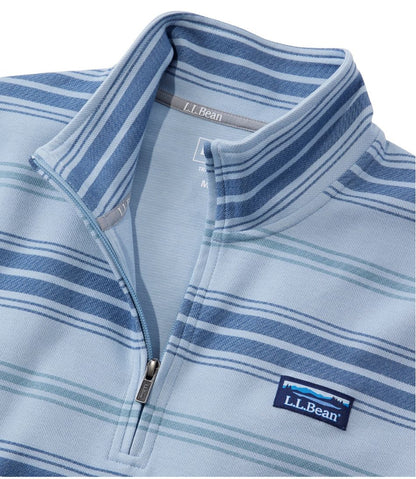 Men's Comfort Stretch Performance® Piqué, Quarter-Zip Pullover, Stripe L.L.Bean Value