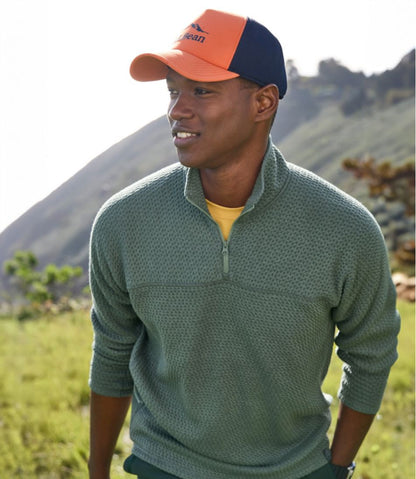 Men's Ridgeknit Pullover, Quarter-Zip L.L.Bean New