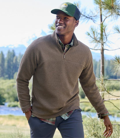 Men's Ridgeknit Pullover, Quarter-Zip L.L.Bean New