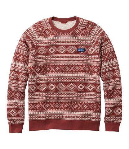 Men's Bean's Quilted Sweatshirt, Crewneck, Print L.L.Bean Essential