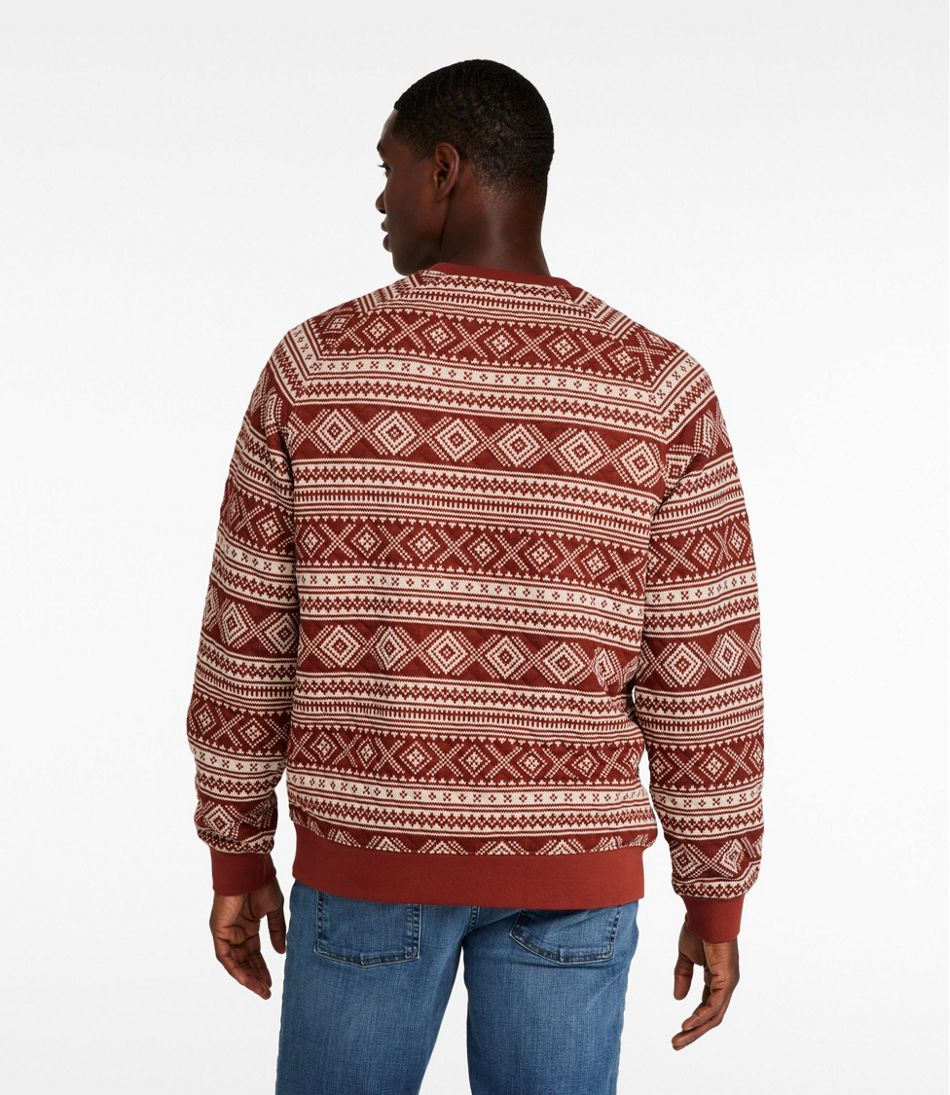 Men's Bean's Quilted Sweatshirt, Crewneck, Print L.L.Bean Essential