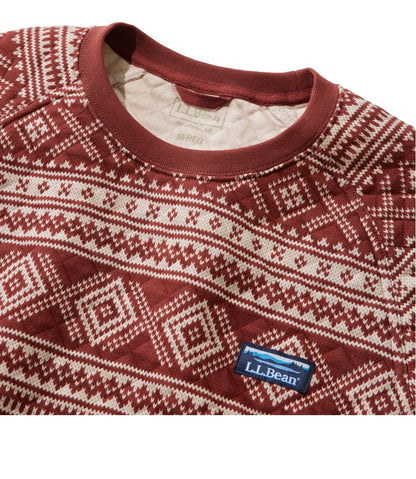 Men's Bean's Quilted Sweatshirt, Crewneck, Print L.L.Bean Essential