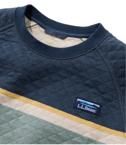 Men's Quilted Sweatshirt, Crewneck, Stripe L.L.Bean Featured