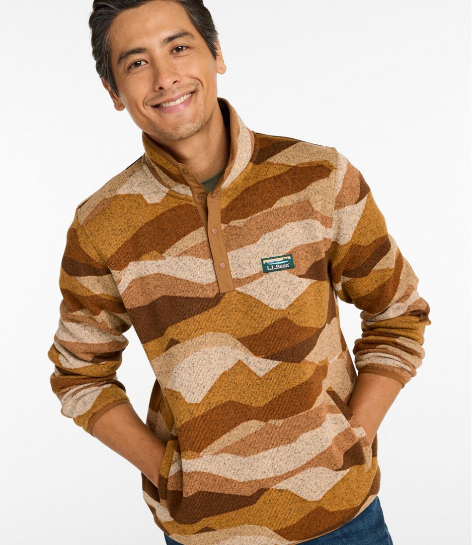 Men's L.L.Bean Sweater Fleece Pullover, Print L.L.Bean Essential