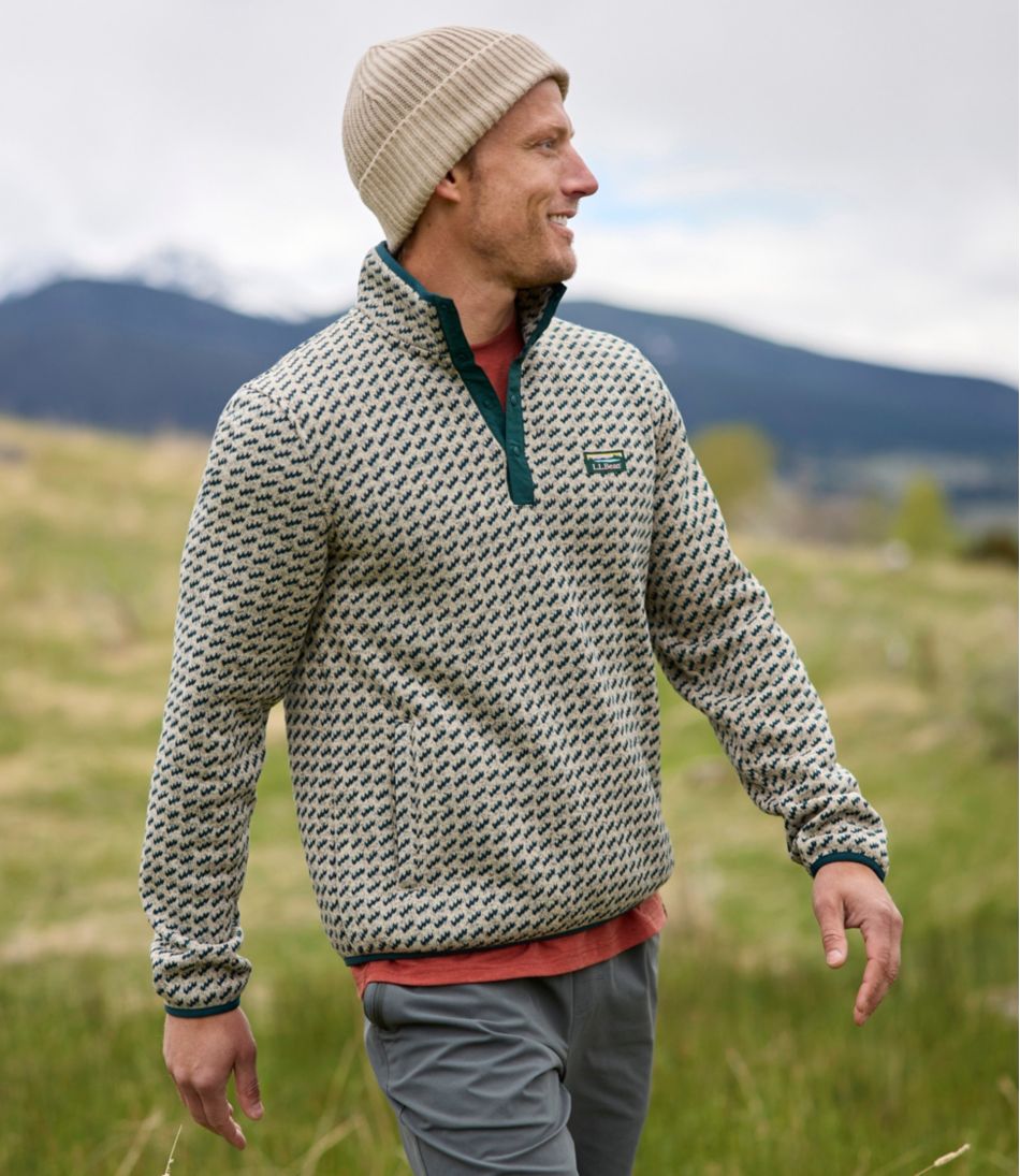 Men's L.L.Bean Sweater Fleece Pullover, Print L.L.Bean Essential