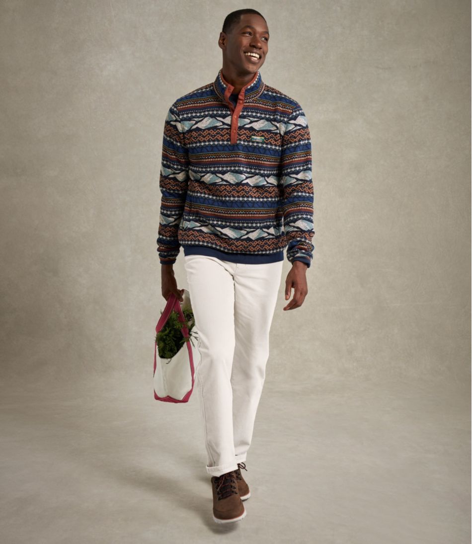 Men's L.L.Bean Sweater Fleece Pullover, Print L.L.Bean Essential