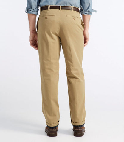 Men's Double L® Chinos, Natural Fit, Plain Front, Flannel-Lined L.L.Bean Featured
