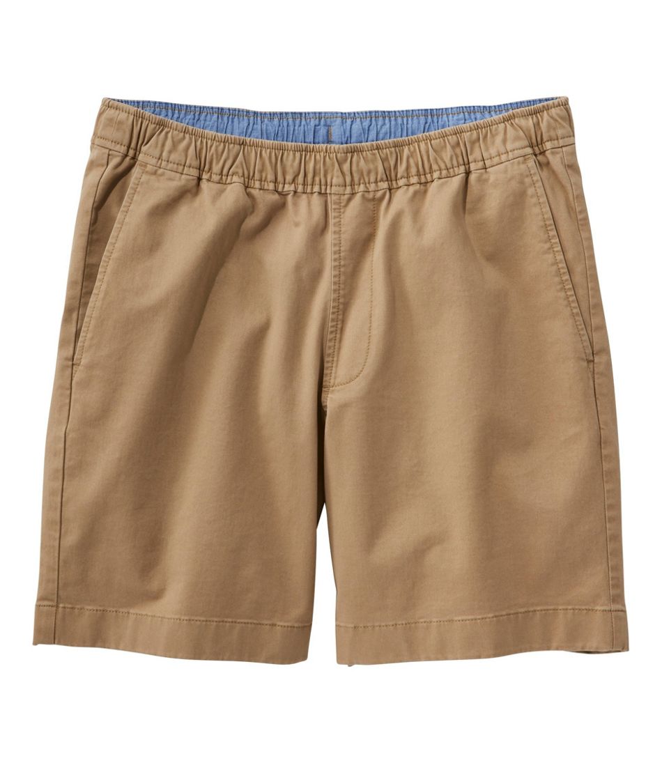 Men's Lakewashed Stretch Khaki Shorts, Pull-On, 8" L.L.Bean Popular