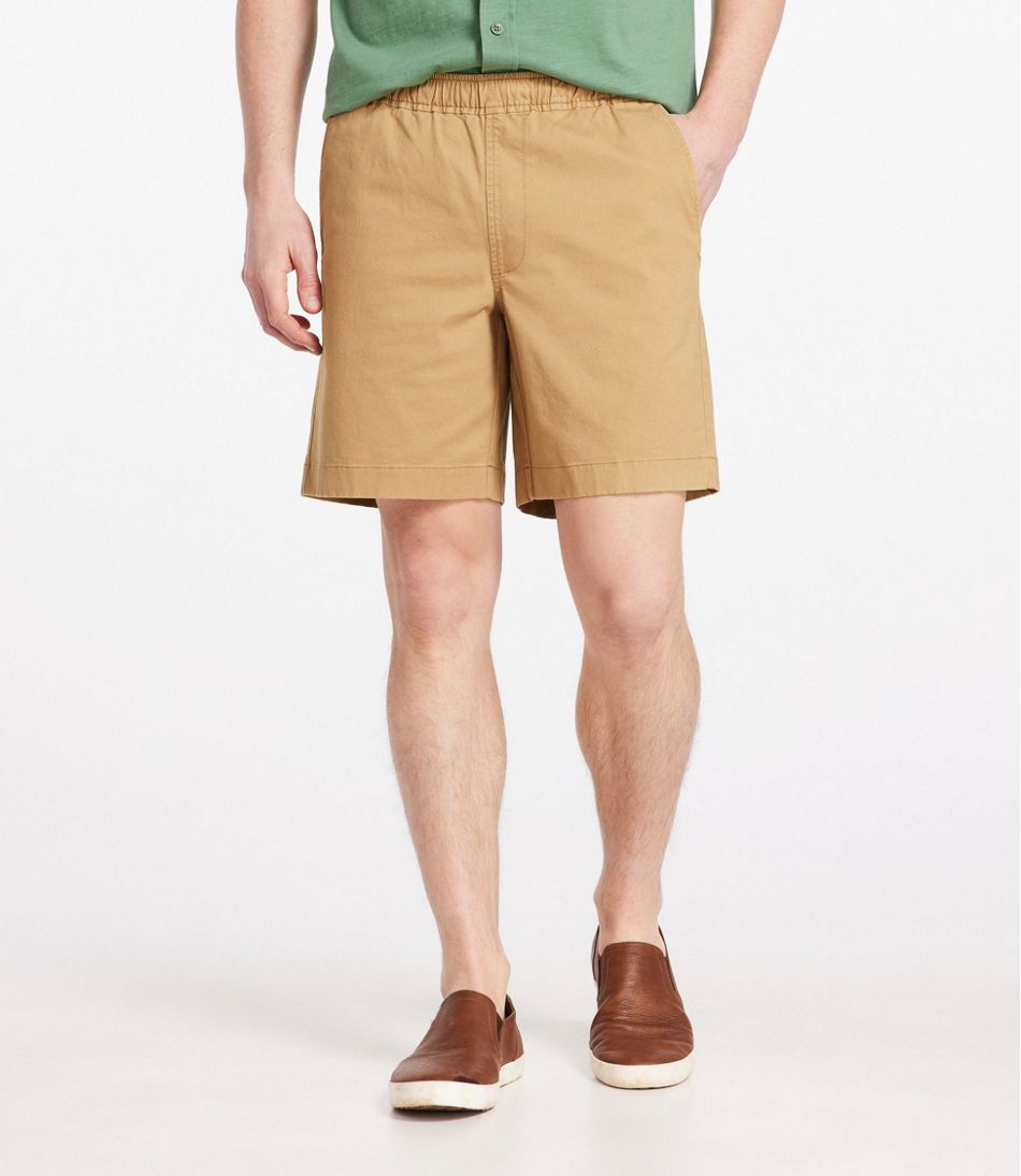 Men's Lakewashed Stretch Khaki Shorts, Pull-On, 8" L.L.Bean Popular