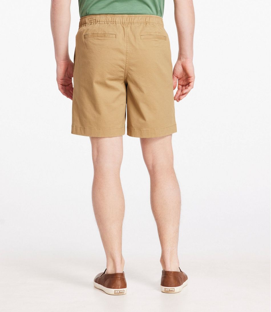Men's Lakewashed Stretch Khaki Shorts, Pull-On, 8" L.L.Bean Popular