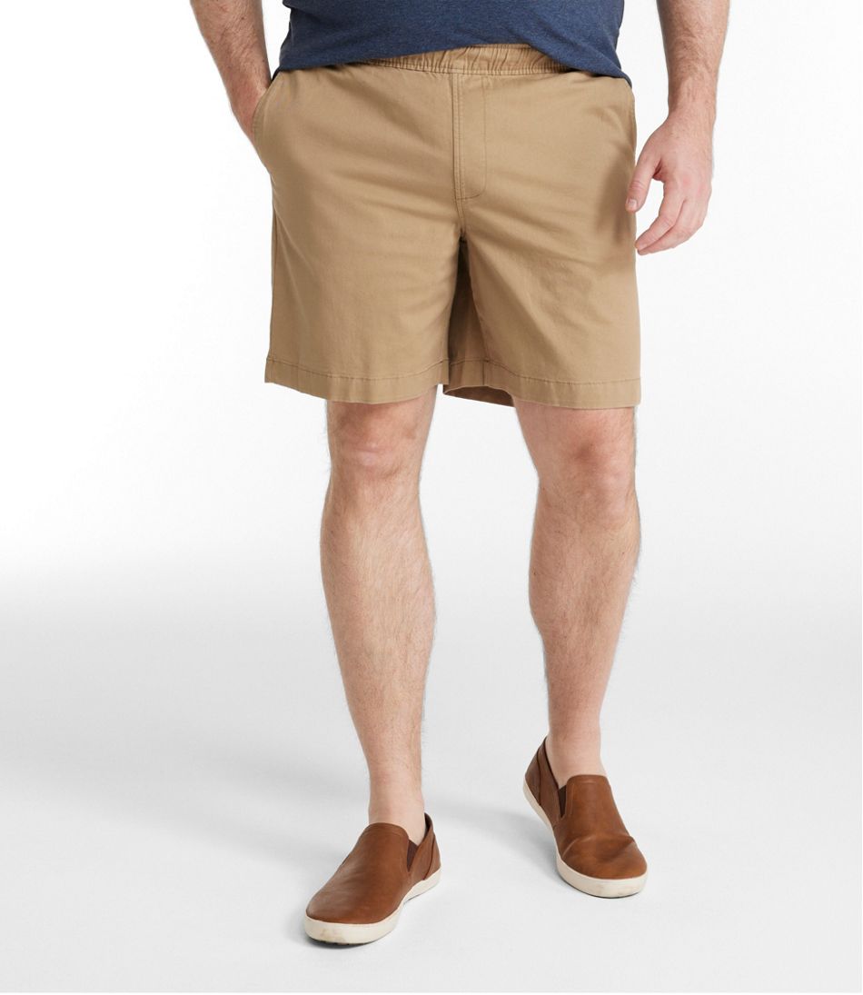 Men's Lakewashed Stretch Khaki Shorts, Pull-On, 8" L.L.Bean Popular