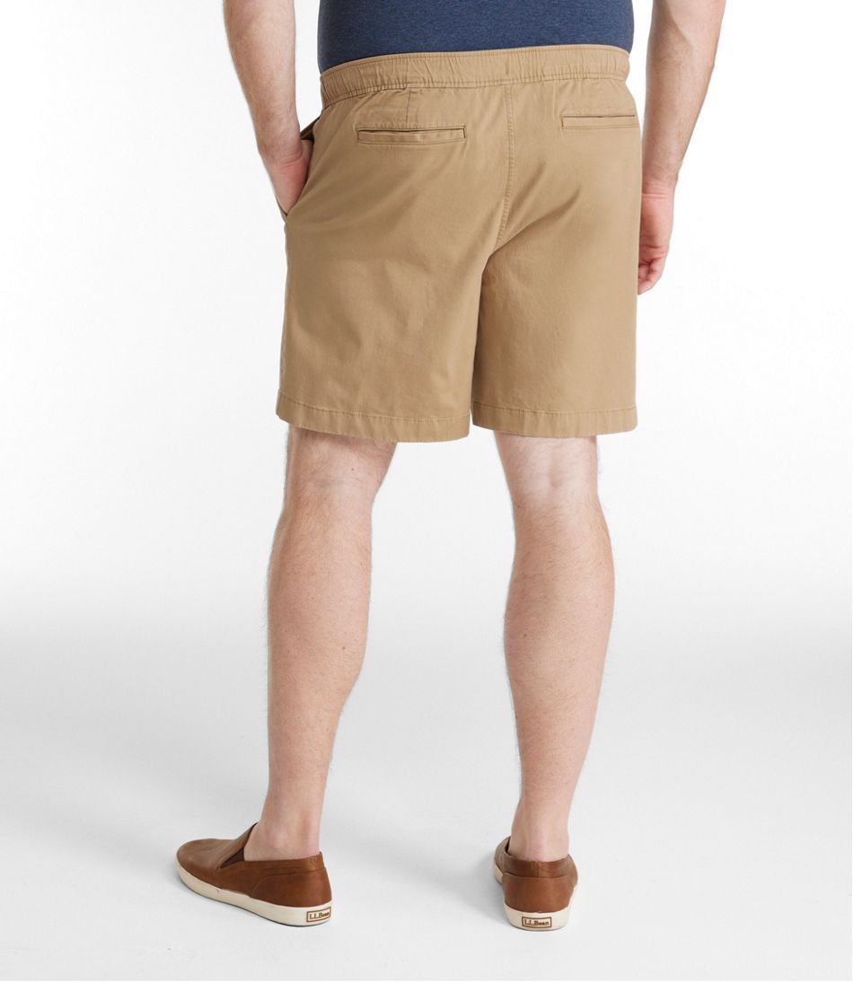 Men's Lakewashed Stretch Khaki Shorts, Pull-On, 8" L.L.Bean Popular
