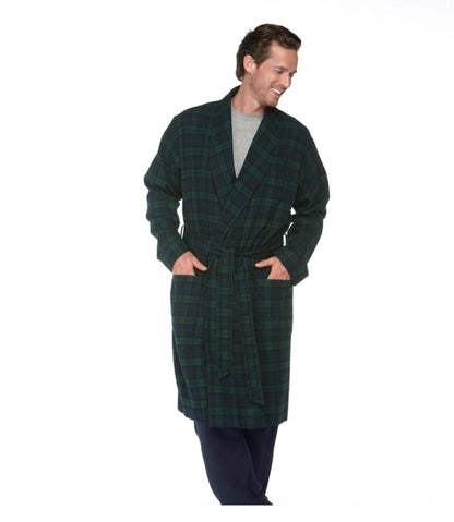 Men's Scotch Plaid Flannel Robe L.L.Bean Value