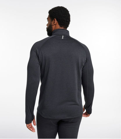 Men's L.L.Bean Midweight Base Layer Crew Top, 1/4 Zip L.L.Bean New