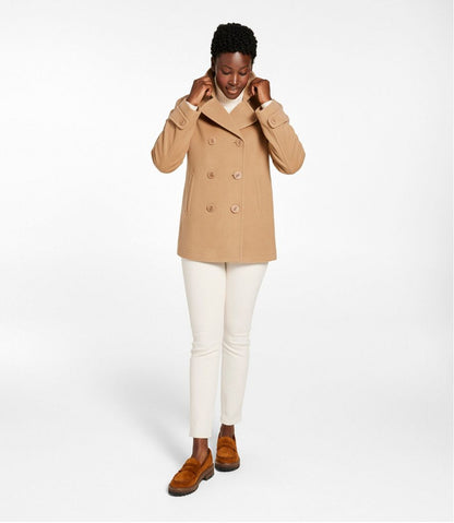 Women's Classic Lambswool Peacoat L.L.Bean New
