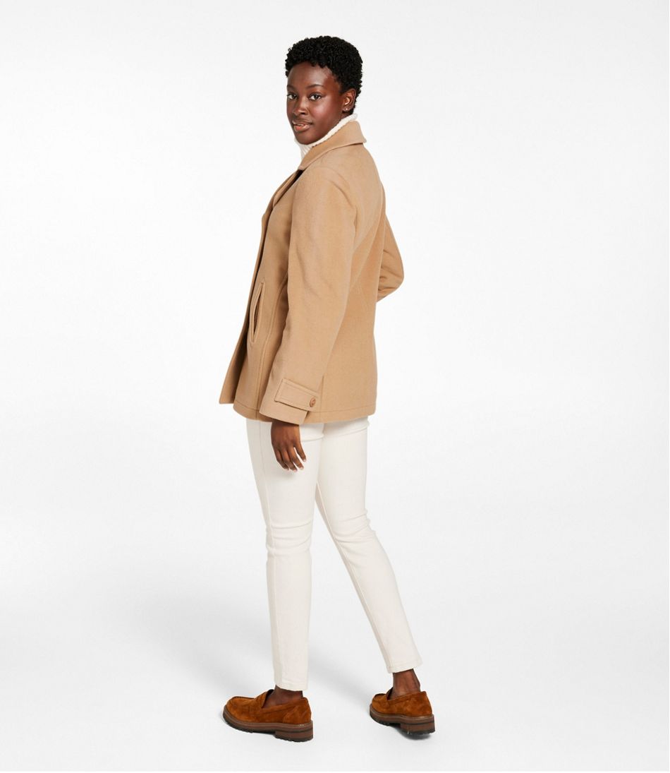 Women's Classic Lambswool Peacoat L.L.Bean New