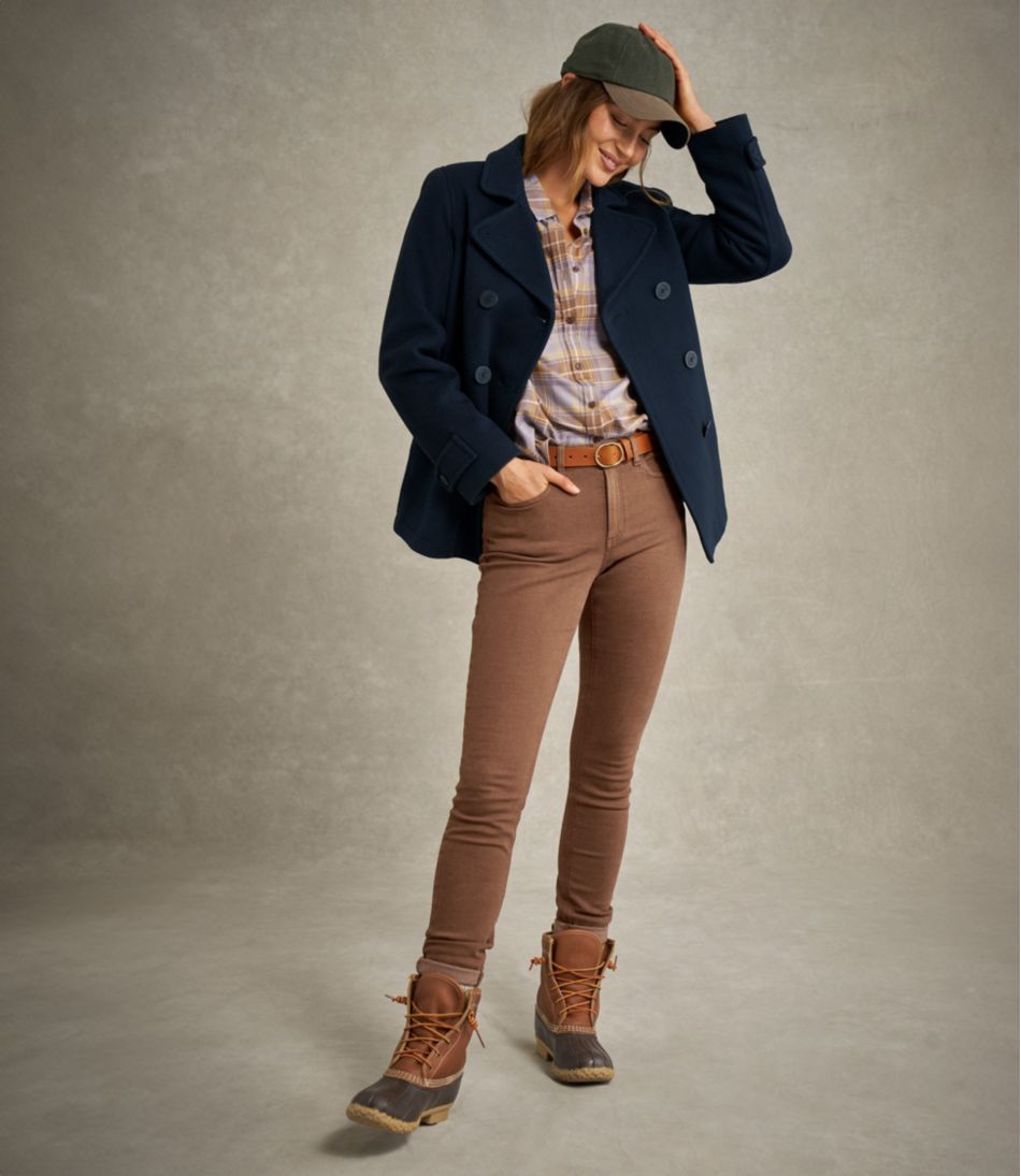 Women's Classic Lambswool Peacoat L.L.Bean New