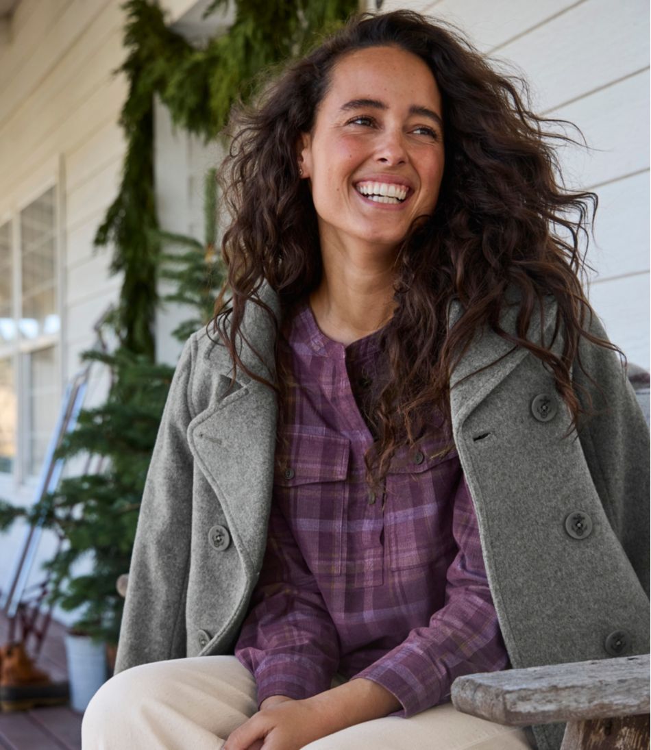 Women's Classic Lambswool Peacoat L.L.Bean New