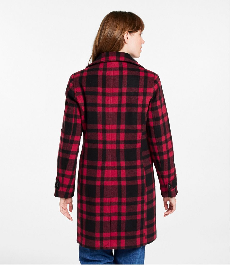 Women's Classic Lambswool Polo Coat, Three-Quarter, Pattern L.L.Bean Classic