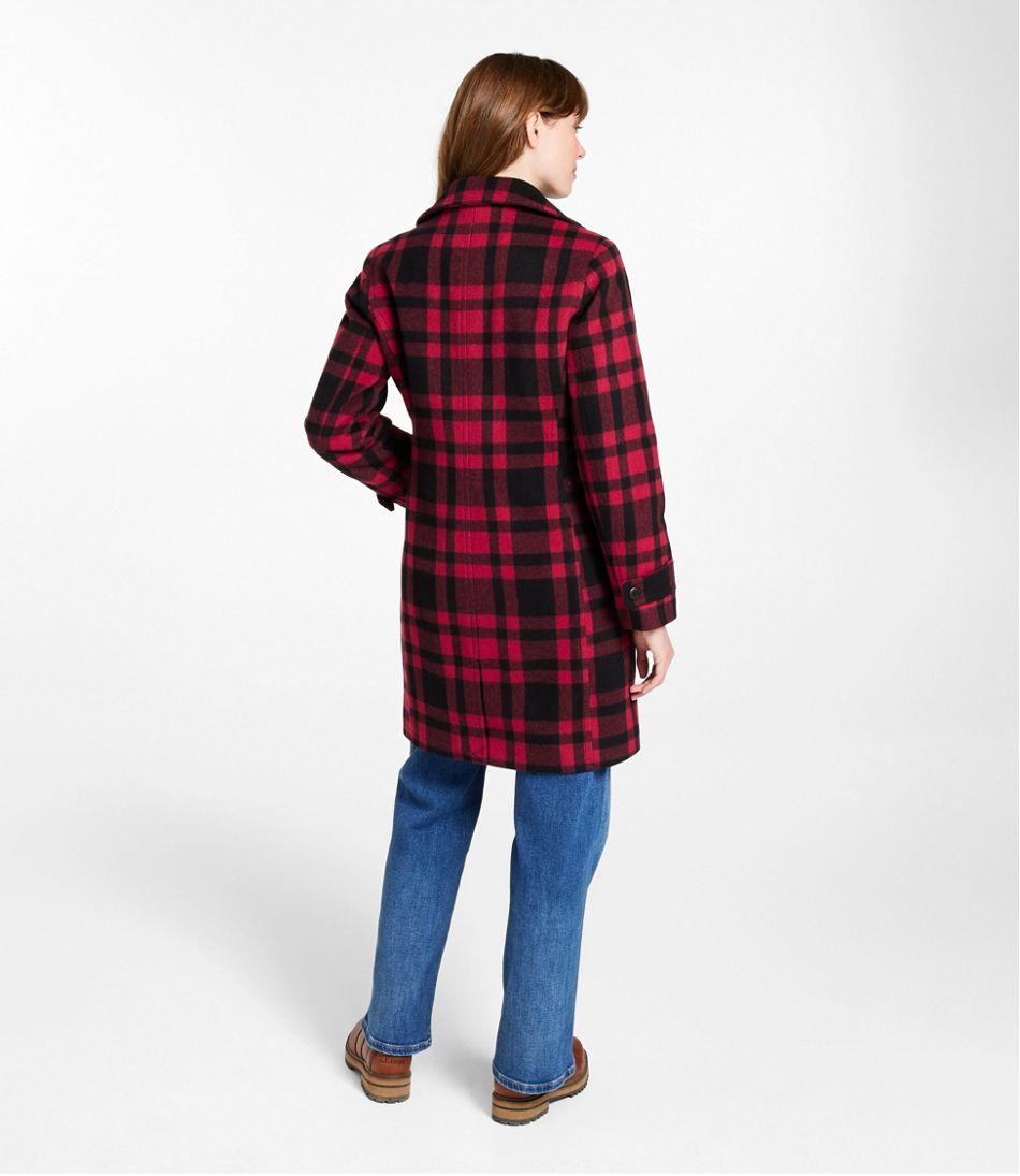 Women's Classic Lambswool Polo Coat, Three-Quarter, Pattern L.L.Bean Classic