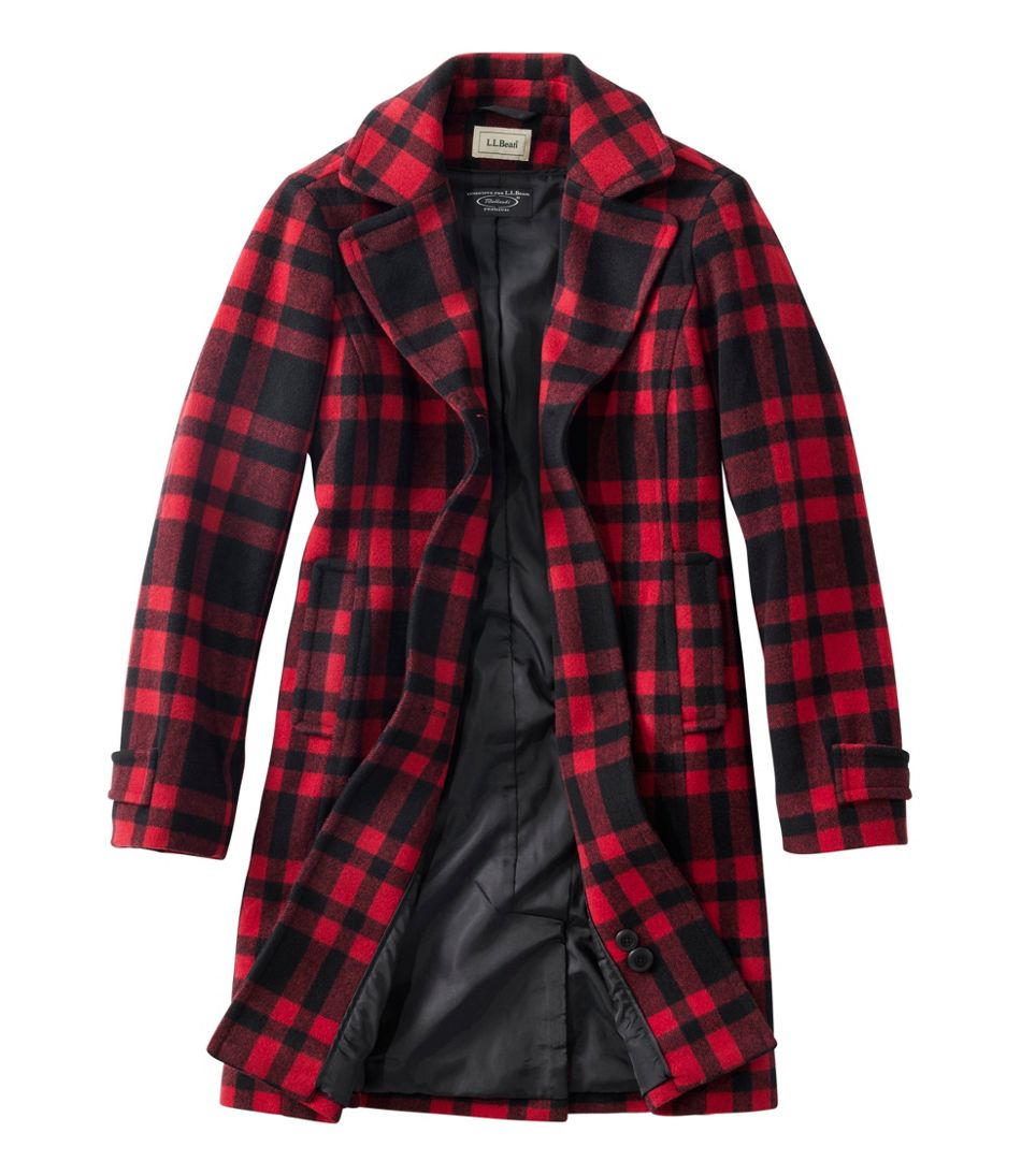Women's Classic Lambswool Polo Coat, Three-Quarter, Pattern L.L.Bean Classic